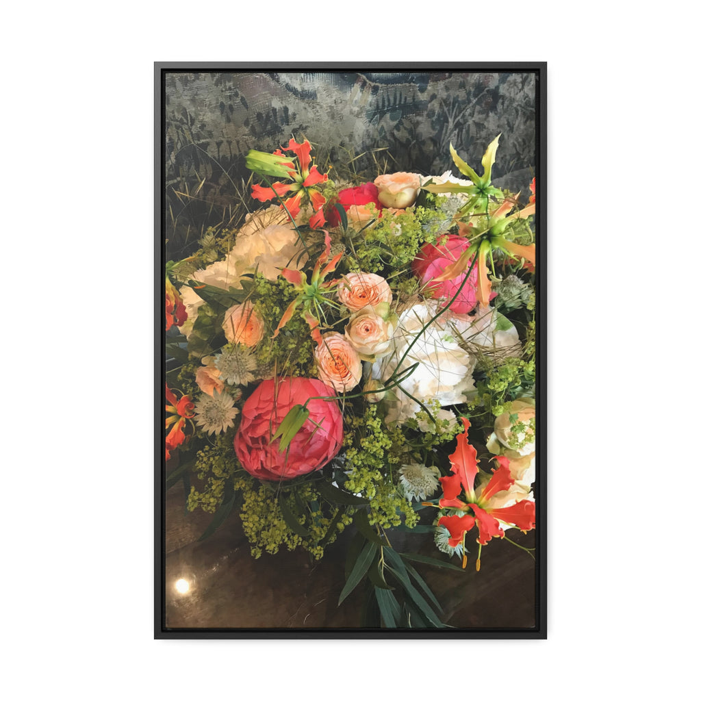 Flower Bouquet in Peach, Pink, White and Green