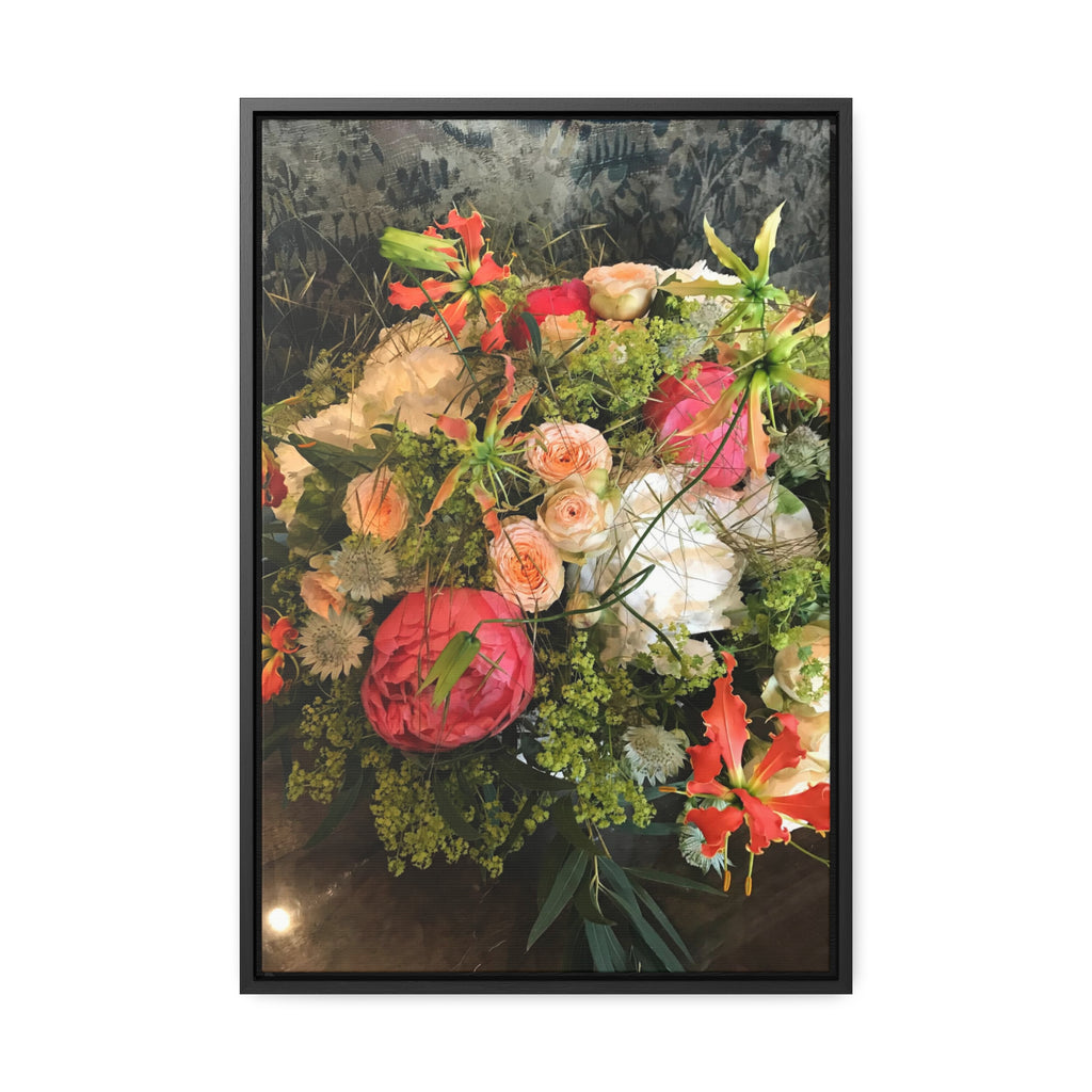 Flower Bouquet in Peach, Pink, White and Green