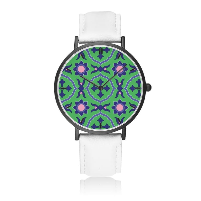 Ado Leather Wrist Watch CW1 - White / Ado Wrist Watch CW1 - diameter - 33mm - Wrist Watch