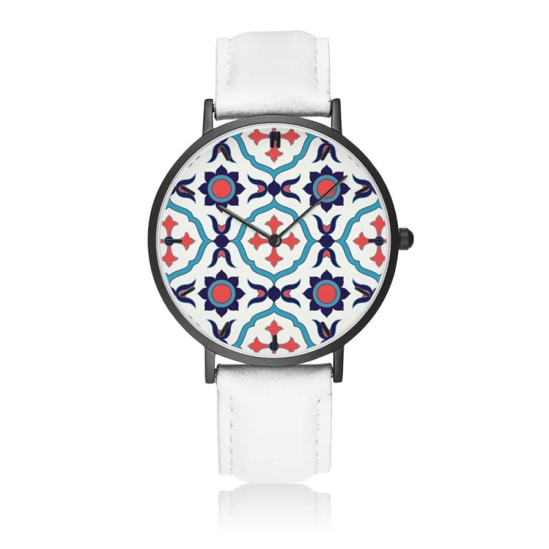 Ado Leather Wrist Watch CW12 - White / Ado Leather Wrist Watch CW12 - diameter - 33mm - Wrist Watch