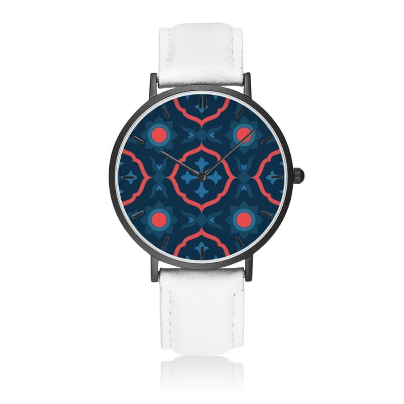 Ado Leather Wrist Watch CW17 - White / Ado Leather Wrist Watch CW17 - diameter - 33mm - Wrist Watch