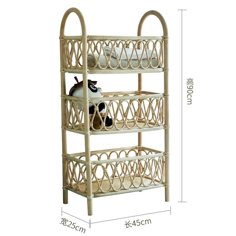 Alice Book Shelf - Book Shelf bathroom, book shelf, bookshelf, rattan, toiletries Made in USA