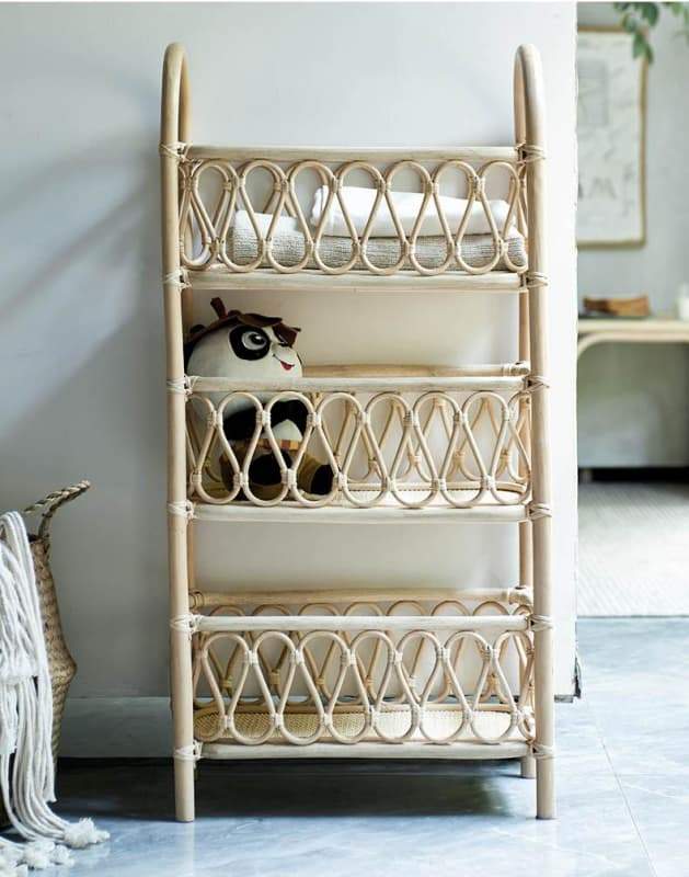 Alice Book Shelf - Book Shelf bathroom, book shelf, bookshelf, rattan, toiletries Made in USA