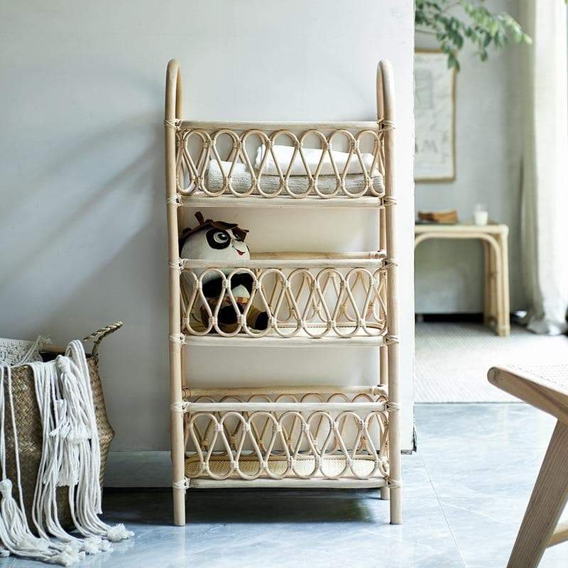 Alice Book Shelf - Book Shelf bathroom, book shelf, bookshelf, rattan, toiletries Made in USA