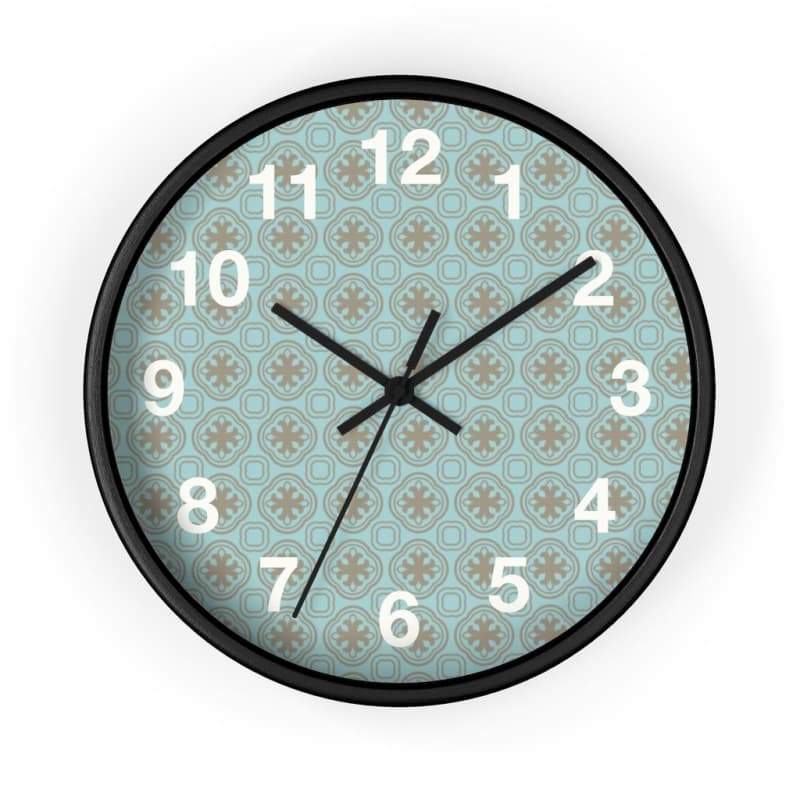 Arnaud Wall Clock - 10 / Black / Black - Home Decor Art & Wall Decor, art nouveau, black, blue, 