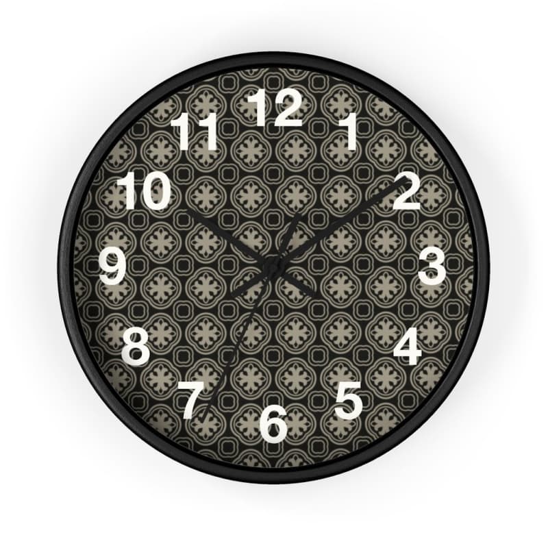 Arnaud Wall Clock - 10 / Black / Black - Home Decor Art & Wall Decor, Art Nouveau, Black, Clock, 