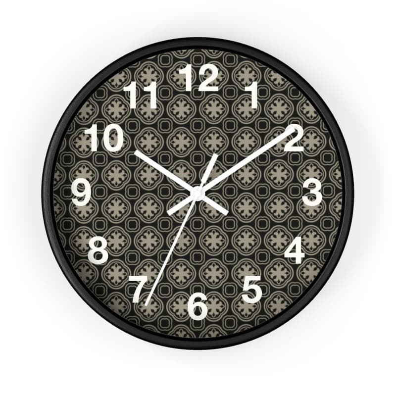 Arnaud Wall Clock - 10 / Black / White - Home Decor Art & Wall Decor, Art Nouveau, Black, Clock, 