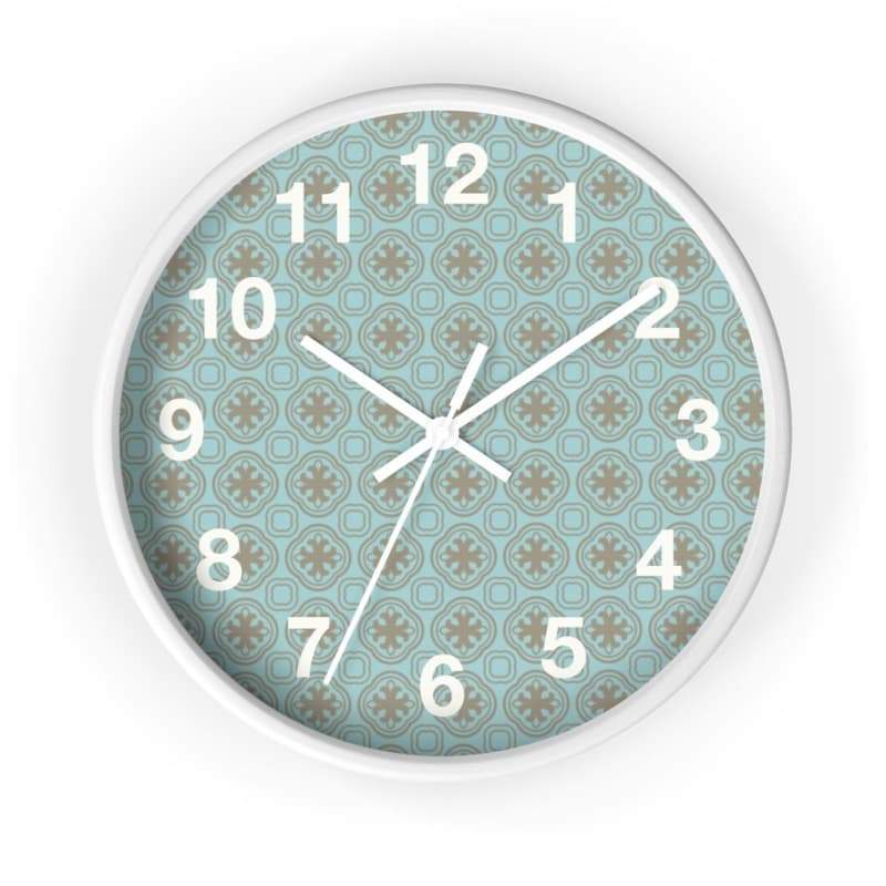 Arnaud Wall Clock - 10 / White / White - Home Decor Art & Wall Decor, art nouveau, black, blue, 