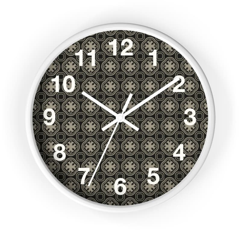 Arnaud Wall Clock - 10 / White / White - Home Decor Art & Wall Decor, Art Nouveau, Black, Clock, 