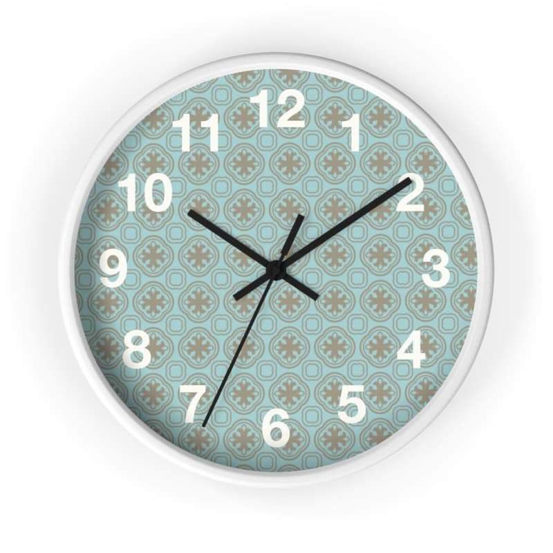 Arnaud Wall Clock - 10 / White / Black - Home Decor Art & Wall Decor, art nouveau, black, blue, 