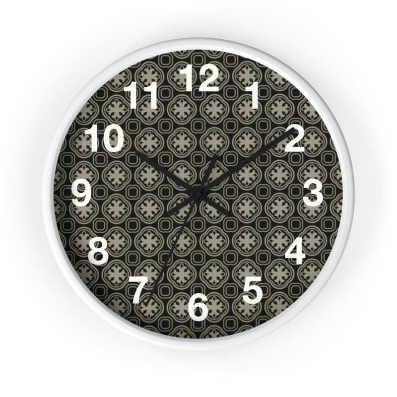 Arnaud Wall Clock - 10 / White / Black - Home Decor Art & Wall Decor, Art Nouveau, Black, Clock, 