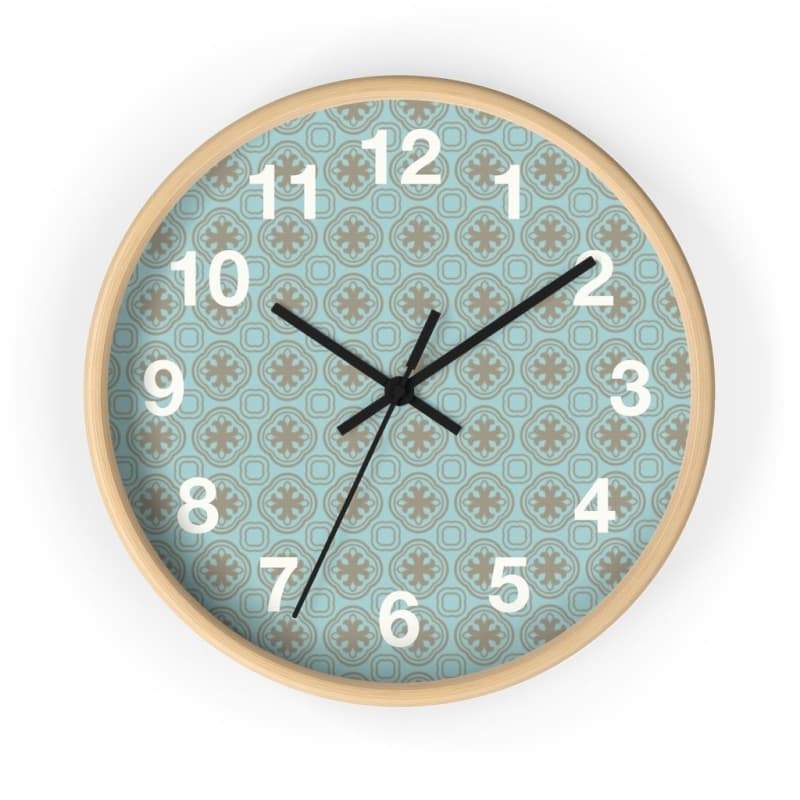 Arnaud Wall Clock - 10 / Wooden / Black - Home Decor Art & Wall Decor, art nouveau, black, blue, 