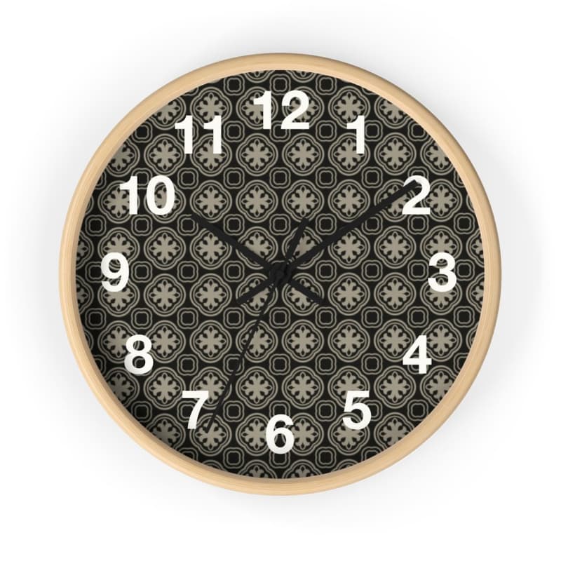 Arnaud Wall Clock - 10 / Wooden / Black - Home Decor Art & Wall Decor, Art Nouveau, Black, Clock, 
