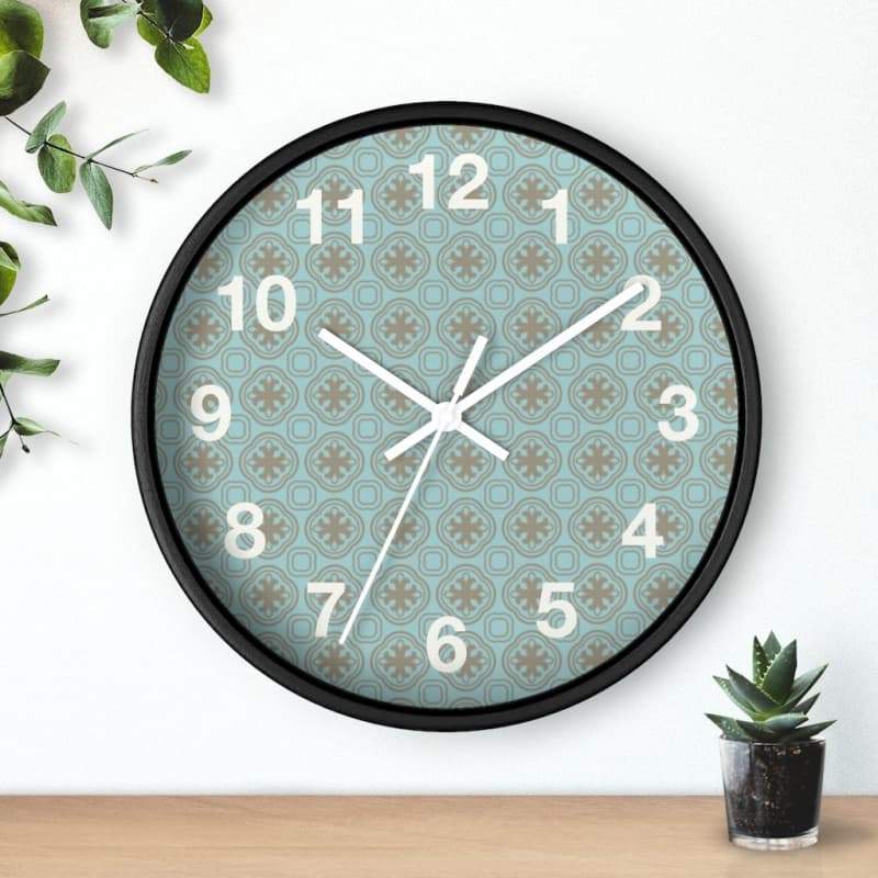 Arnaud Wall Clock - Home Decor Art & Wall Decor, art nouveau, black, blue, Clock Made in USA