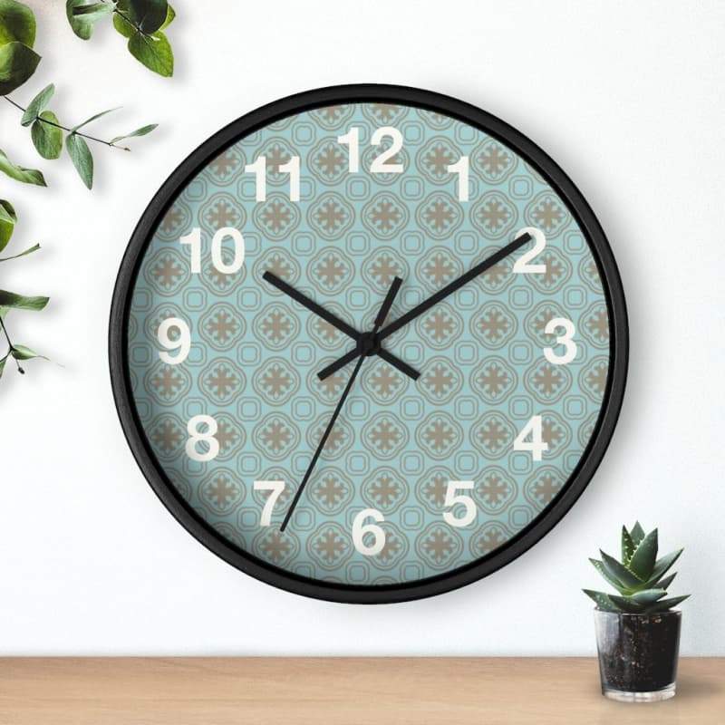 Arnaud Wall Clock - Home Decor Art & Wall Decor, art nouveau, black, blue, Clock Made in USA
