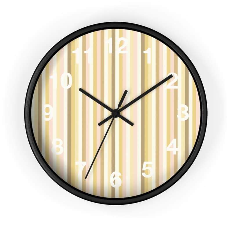 Diana Wall Clock - 10 / Black / Black - Home Decor beige, Clock, ivory, khaki, pink Made in USA