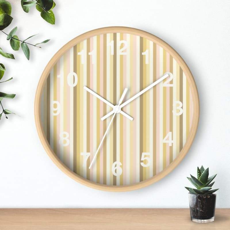Diana Wall Clock - Home Decor beige, Clock, ivory, khaki, pink Made in USA
