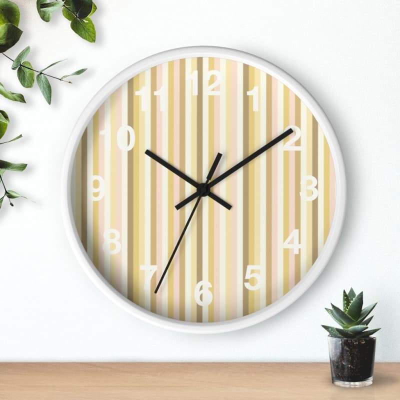 Diana Wall Clock - Home Decor beige, Clock, ivory, khaki, pink Made in USA