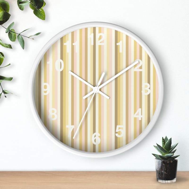 Diana Wall Clock - Home Decor beige, Clock, ivory, khaki, pink Made in USA