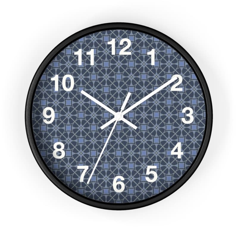 Helen Wall Clock - 10 / Black / White - Home Decor Art & Wall Decor, Black, Blue, Clock, Clocks Made