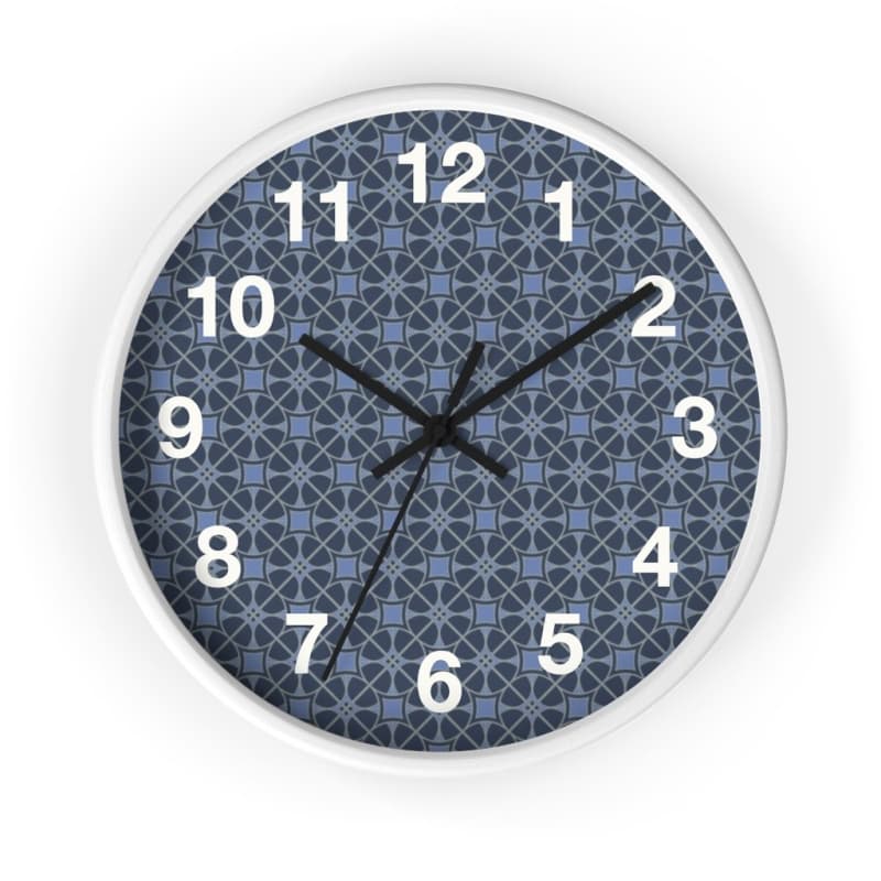 Helen Wall Clock - 10 / White / Black - Home Decor Art & Wall Decor, Black, Blue, Clock, Clocks Made