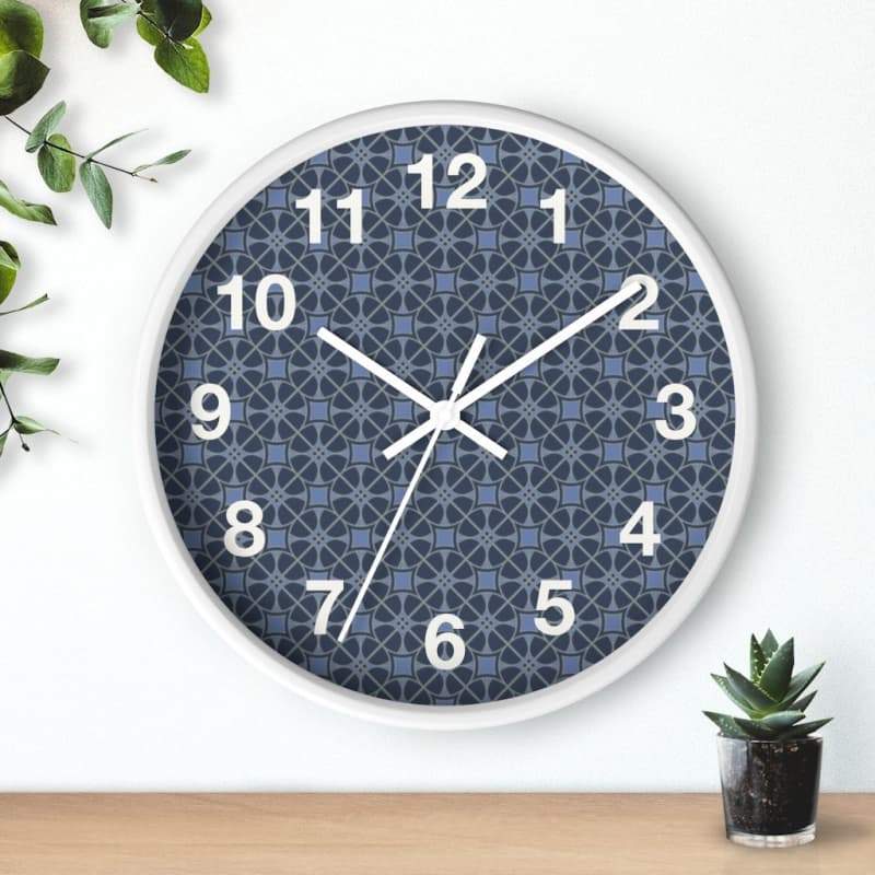 Helen Wall Clock - Home Decor Art & Wall Decor, Black, Blue, Clock, Clocks Made in USA