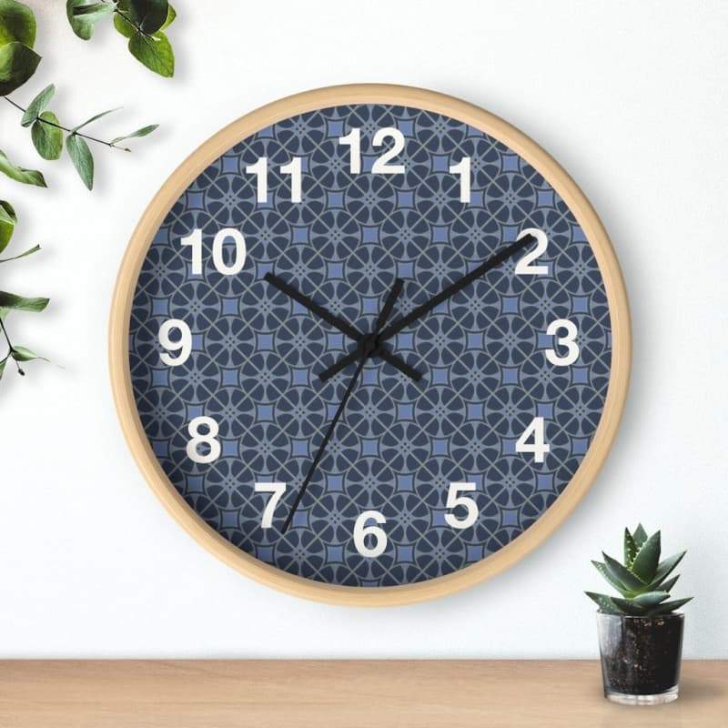 Helen Wall Clock - Home Decor Art & Wall Decor, Black, Blue, Clock, Clocks Made in USA