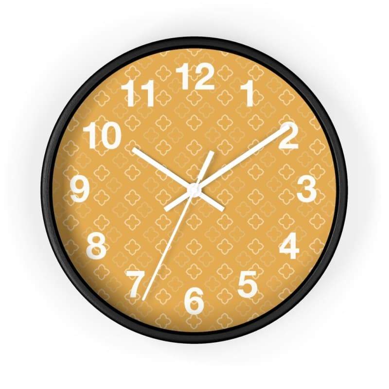 Marta Wall Clock - 10 / Black / White - Home Decor Art & Wall Decor, Clock, Gold, Golden, Hands Made
