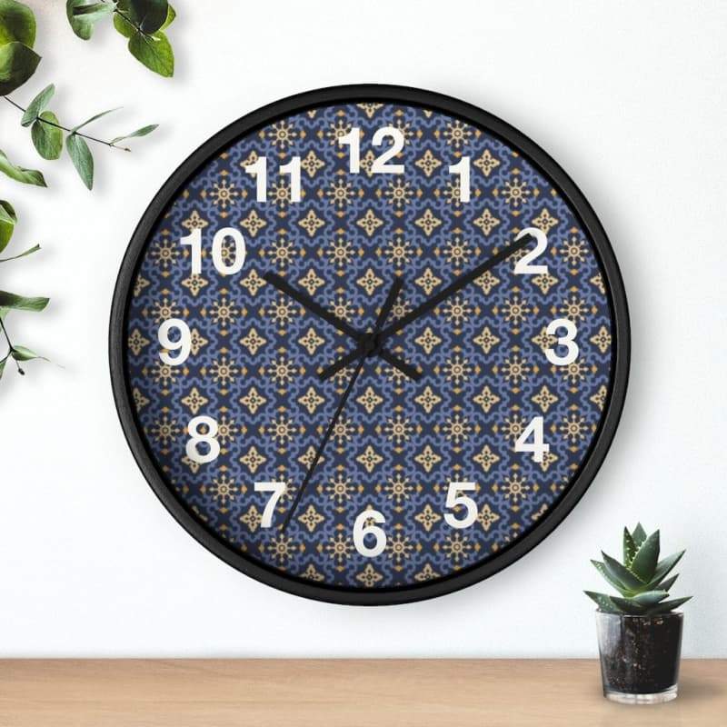 Matteo Wall Clock - Home Decor Art & Wall Decor, Black, Blue, Clock, Geometric Made in USA