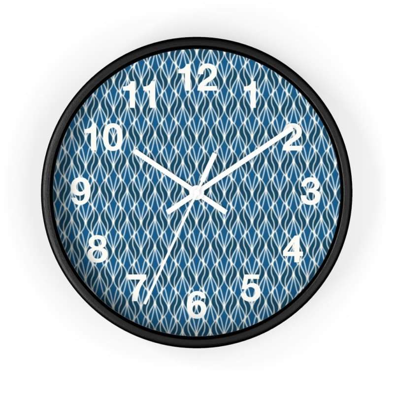 Skylar Wall Clock - 10 / Black / White - Home Decor Art & Wall Decor, black, blue, Clock, decor Made