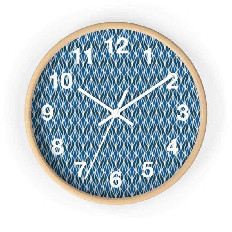 Skylar Wall Clock - 10 / Wooden / White - Home Decor Art & Wall Decor, black, blue, Clock, decor 