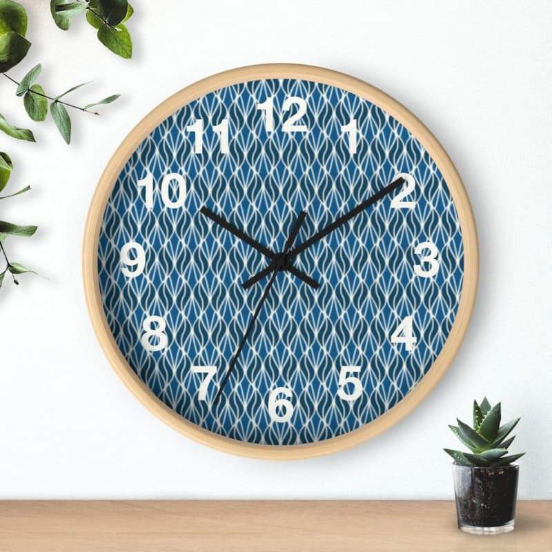Skylar Wall Clock - Home Decor Art & Wall Decor, black, blue, Clock, decor Made in USA