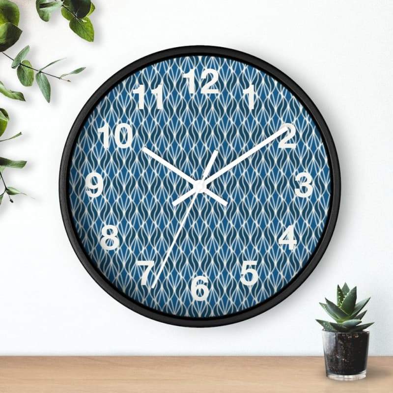 Skylar Wall Clock - Home Decor Art & Wall Decor, black, blue, Clock, decor Made in USA