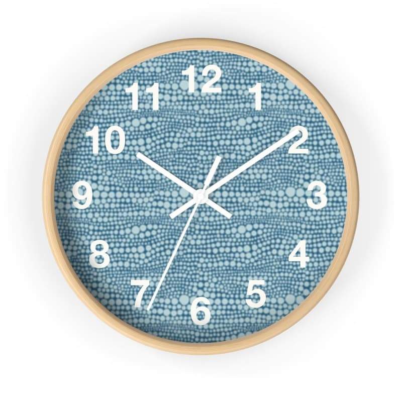 Tamara Wall Clock - 10 / Wooden / White - Home Decor Art & Wall Decor, Beach, Black, Circles, Clock 