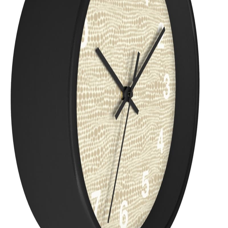 Tamara Wall Clock - Home Decor Art & Wall Decor, Beachy, Beige, Black, Circles Made in USA