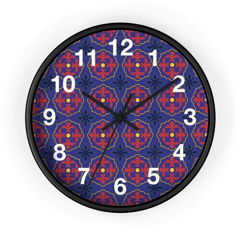 Telo Wooden Wall Clock CW12 - 10 in / Black / Black - Home Decor