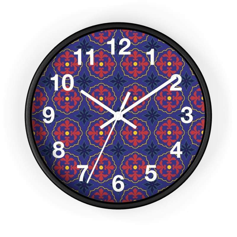 Telo Wooden Wall Clock CW12 - 10 in / Black / White - Home Decor