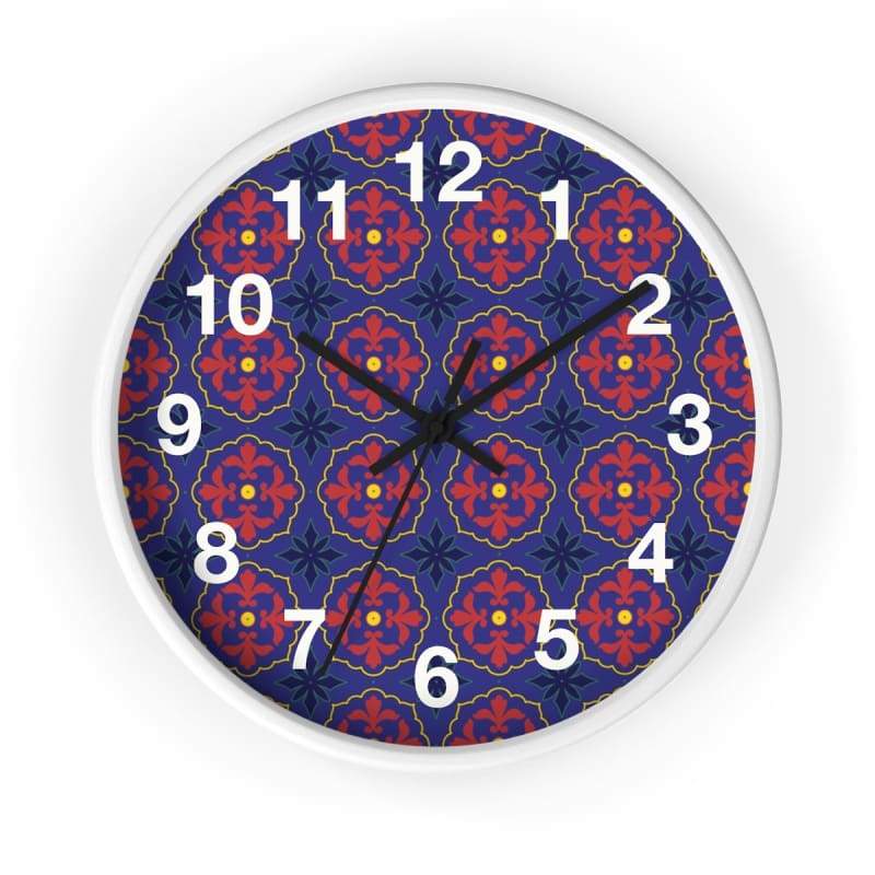 Telo Wooden Wall Clock CW12 - 10 in / White / Black - Home Decor
