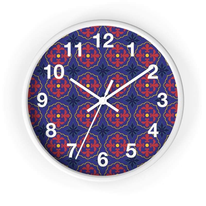 Telo Wooden Wall Clock CW12 - 10 in / White / White - Home Decor